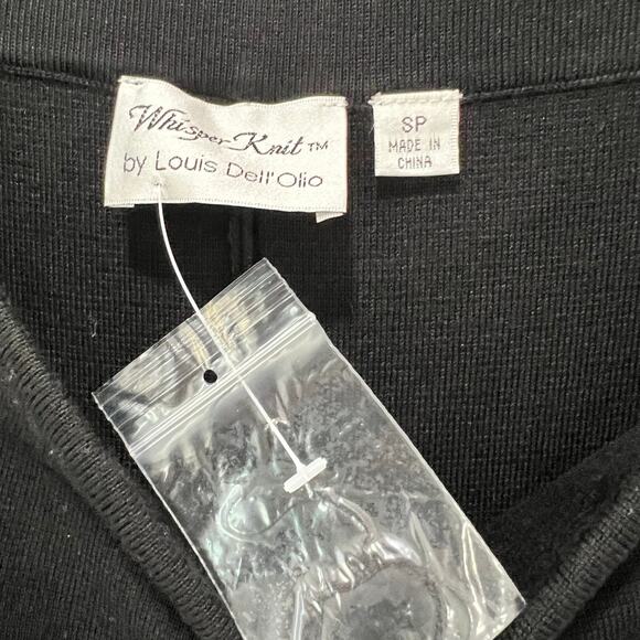 NWT Whisper Knit Black Sweater by Louis Dell’Olio | Classic Minimalist Small - Picture 3 of 6
